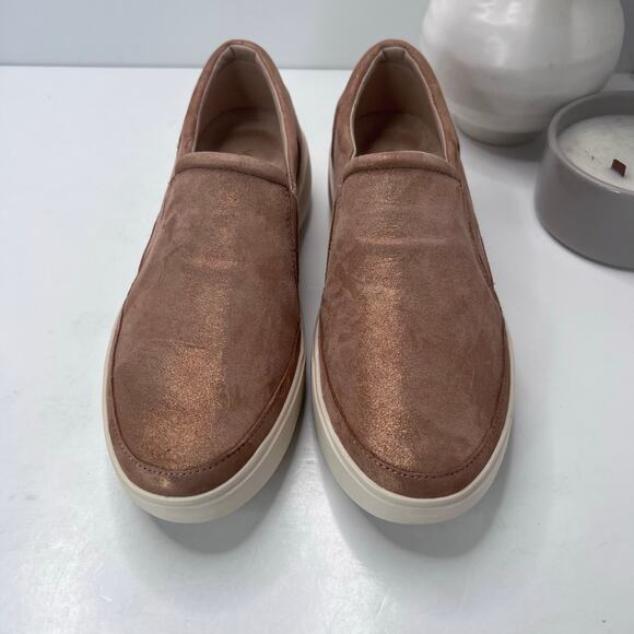 Vionic Kearny Platform Leather Slip-On Sneaker Loafer Tan Women 10M - Picture 5 of 10